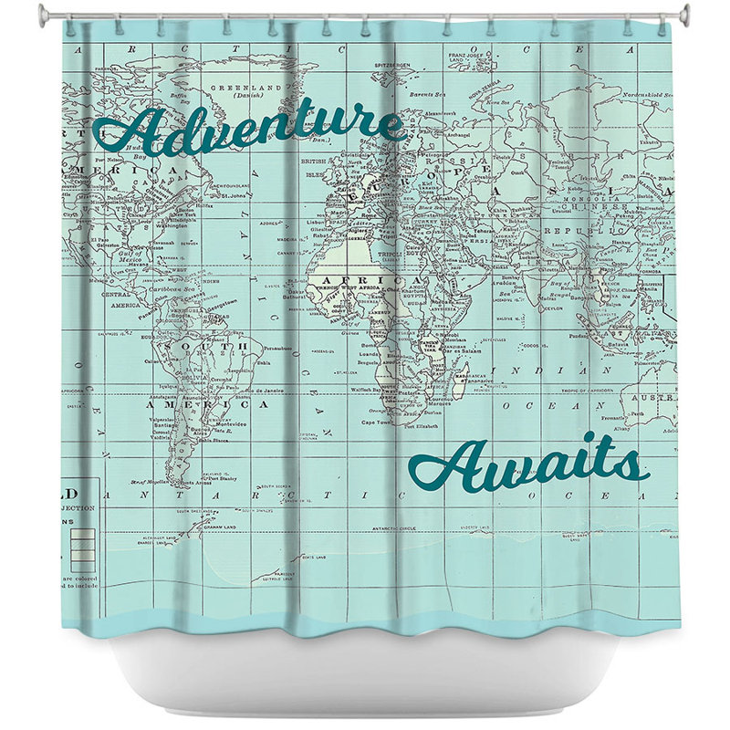 Rideau de douche simple adventure await Lubbers