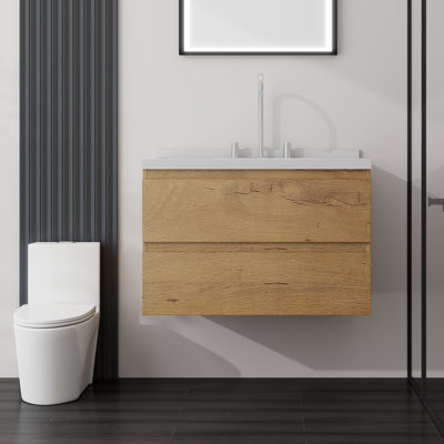 Meuble-lavabo flottant avec lavabo