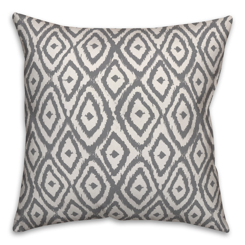 Coussin décoratif , Blanc / Gris, 20 po x 20 po