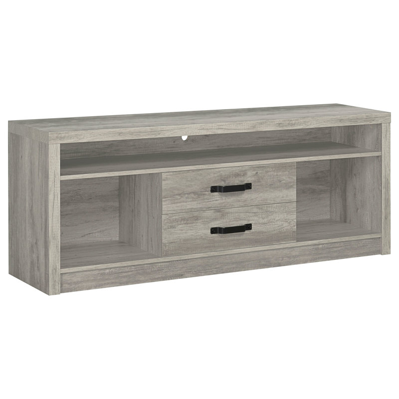 Grey Driftwood 2-Drawer Engineered Wood Tv Stand