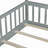 Tent-Shaped Floor Bed,Teepee Bed With Guardrails,Slats And Door-1813895982-1813895980