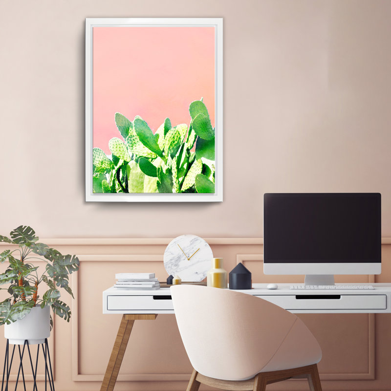 « heat montée », impression sur toile succulent, H 16 po x l 12 po x P 1,5 po, Cadre blanc