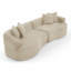 Canapé modulaire courbé 4 places Modern Cloud, canapé de salon à compression minimaliste, sans assemblage, chenille-634559613