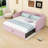 Twin Upholstered Daybed with Lift-Up Trundle Bed-464305996