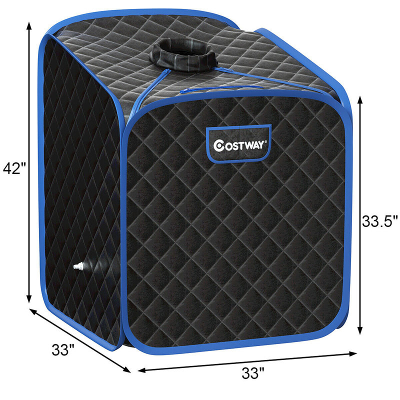 Costway Water Resistant Sauna Tent, Black