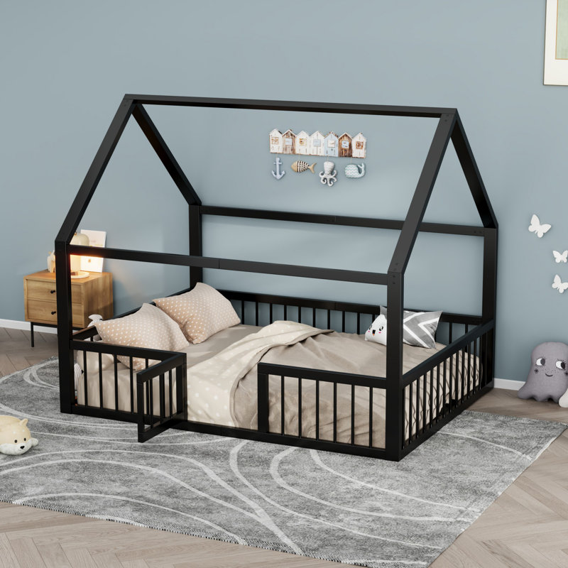 European Double (140 X 200 Cm) House Beds, Black
