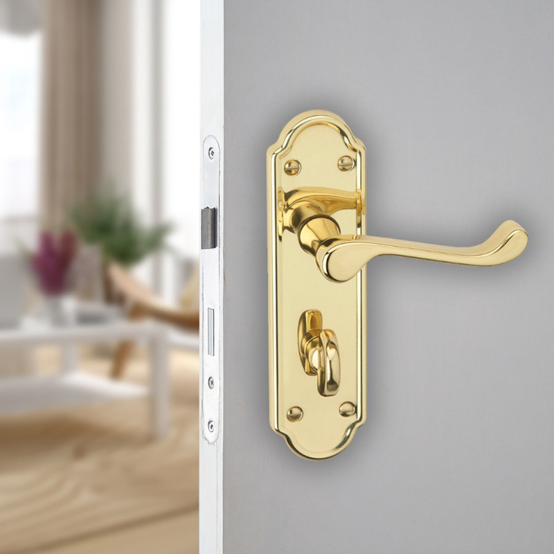 Door Handle, Polished brass