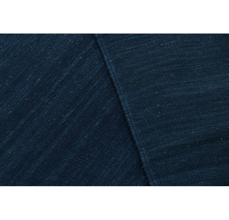 Cotton Geometric Area Rug in Blue, Rectangle 12' x 15'