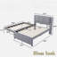 Lit plateforme tapissier avec lit gigogne multifonctionnel-885608252