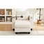 Chaise en velours côtelé beige avec porte-gobelets, compartiments de rangement et organisateurs latéraux multifonctionnels pour petits espaces