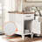 4 Piece Living Room Table Set - Includes Modern Coffee Table With Drawer, Glass Door TV Stand For 65 Inch TV, Set Of 2 Side End Tables With Charging Station & Cabinet, Off White