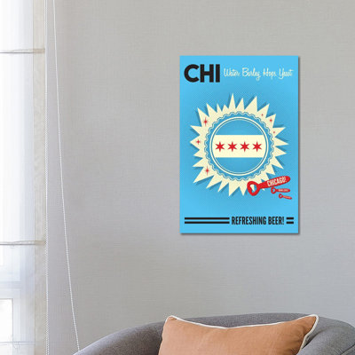 Chicago Refreshing Beer by Benton Park Prints - Wrapped Canvas Gallery-Wrapped Canvas Giclée