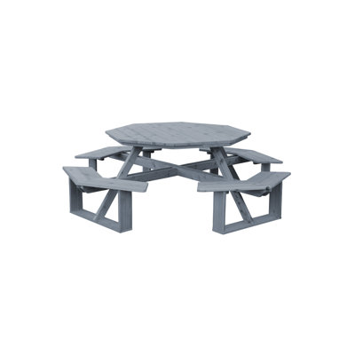 8 - Person Wood Patio Dining Set with