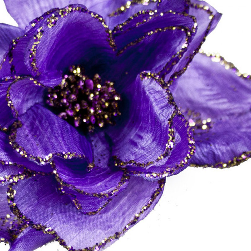 15cm Fabric Plants & Flowers Pick, Purple