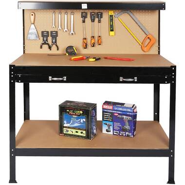 Olympia Tools 48-Inch Acacia Hardwood Workbench with Drawer