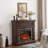 Electric Fireplace With Mantel,Fireplace Mantel Surround With 23" Fireplace Insert, Adjustable Flame, Remote Control, Cherry,41.34"W*14"D*40"H-705814253