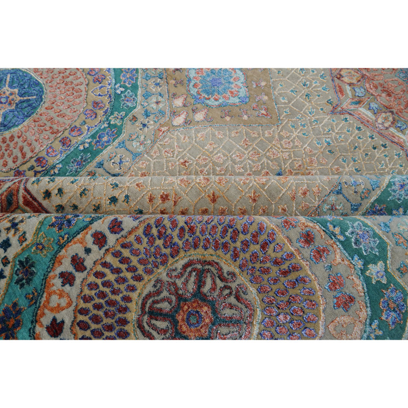 Hand Knotted Geometric Area Rug