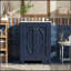 Meuble-lavabo moderne de 24 po avec motif elliptique orné, charnières à fermeture en douceur et structure ouverte à l'arrière pour un rangement efficace