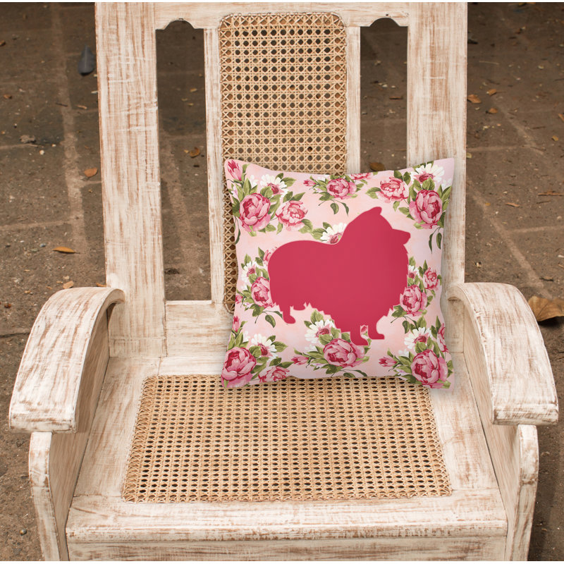  Coussin Sheltie Shabby Elegance, Rose