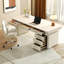 Bureau rectangulaire moderne en pierre frittée de style moderne minimaliste-109116128