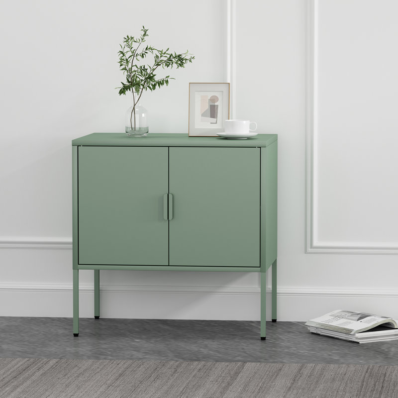 Ava 23.6 Accent Cabinet with 2 Adjustable Shelves, Green
