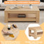 Table basse double couche avec rangement, finition basse, idéale pour le salon en bois naturel et pour une utilisation quotidienne, capacité de charge de 250 lb, rangement