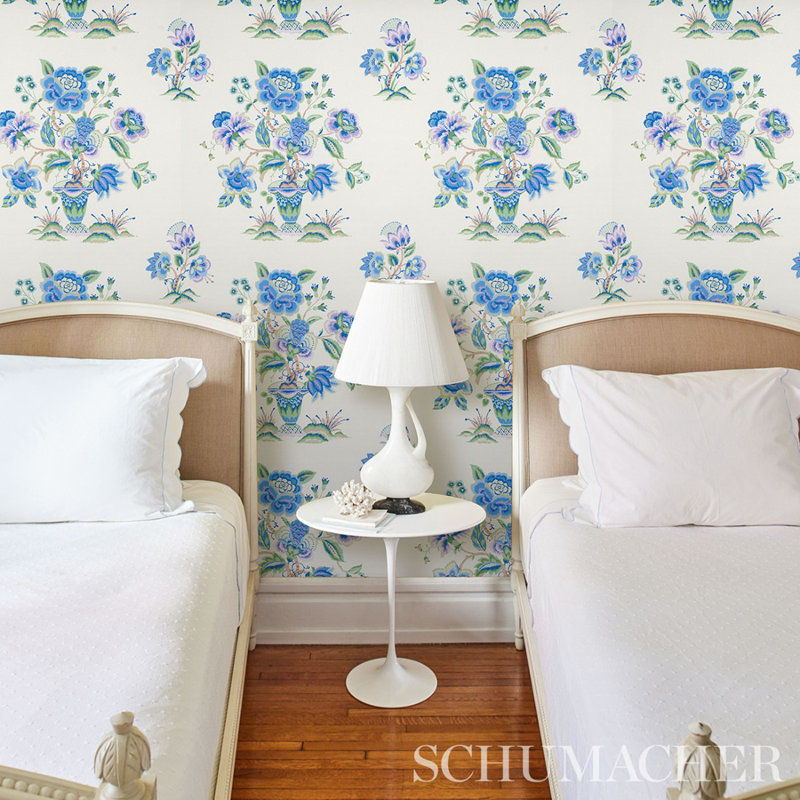 Ashford Wallpaper, Cornflower/Lilac
