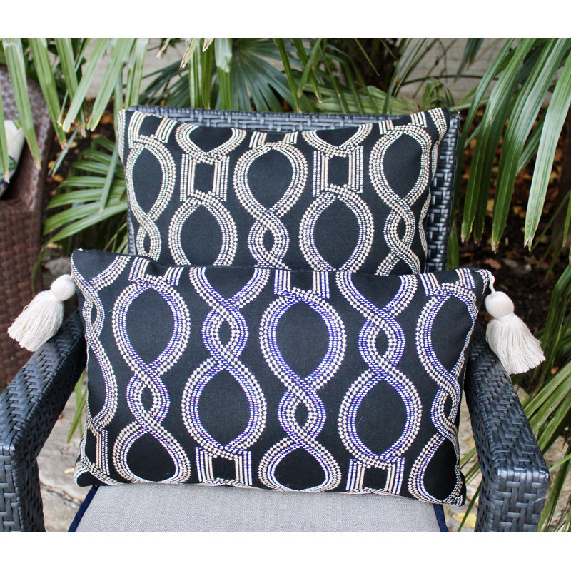 Sallie Duncan Designs Square Indoor/Outdoor Pillow Cover & Insert, 14" x 21", Rectangular
