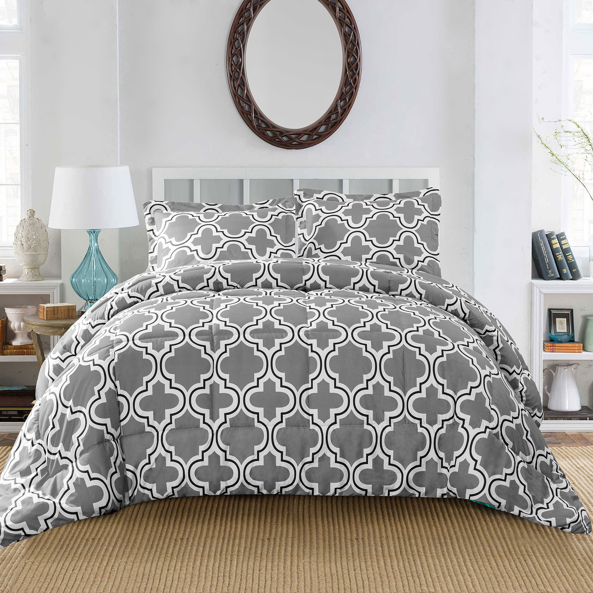 Utopia Bedding Queen Size Comforter Set with 2 Pillow Shams - Bedding  Comforter Sets - Down Alternative Grey Comforter - Soft and Comfortable 