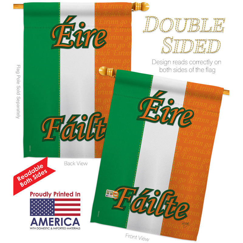 Drapeau de maison en polyester 2 faces 3 pi 3 po x 2 pi 3 po Home Decor