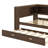 Elegant Full-Size Wooden Daybed Featuring Built-In Shelves USB Ports Soft LED Lighting And Convenient Pull-Out Trundle-436353077