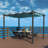 Kozyard Morgan Outdoor Aluminum Pergola with Blue Retractable Sun Shade Canopy-64815874-90613688
