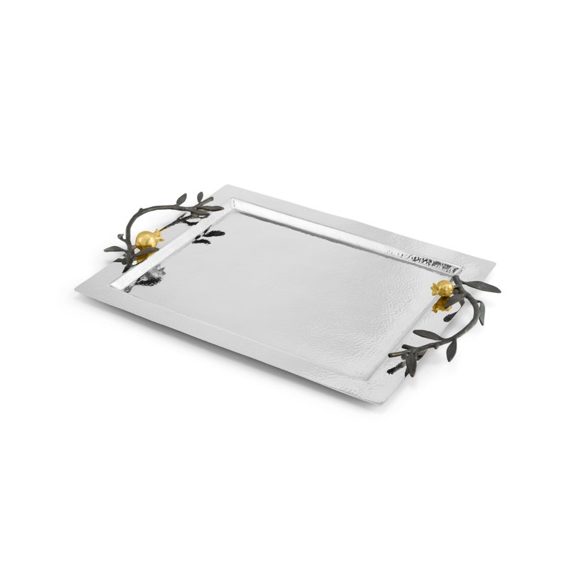 Pomegranate Serving Tray, 1.5" H x 19" W x 12.25" D