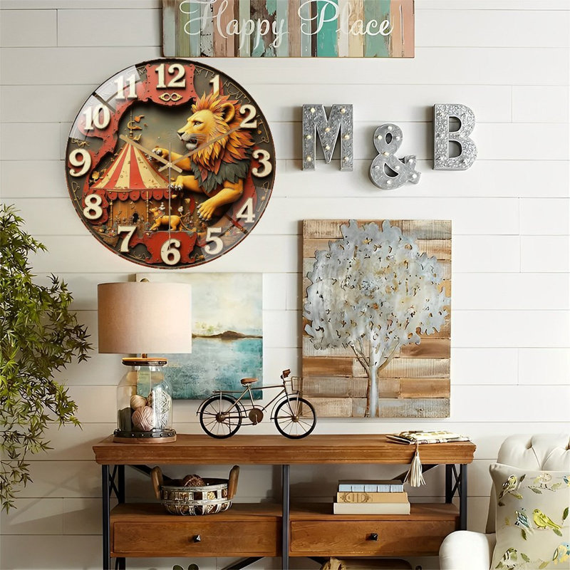 Horloge murale Lion