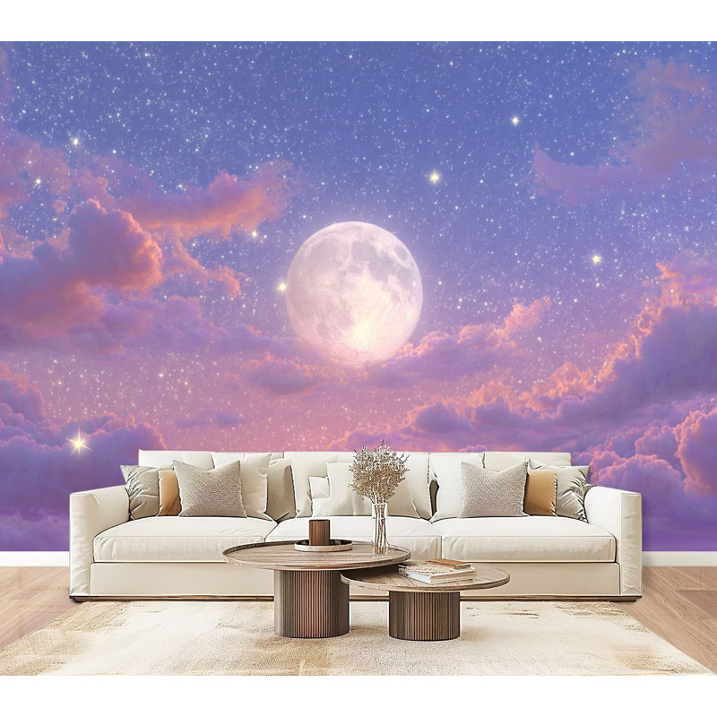 Papier peint autocollant Boho Dreamy Cloud, L 96 po x l 69 po