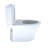 TOTO Aquia IV Two-Piece Elongated Dual Flush 1.28 and 0.9 GPF Skirted Toilet with CEFIONTECT, Cotton White