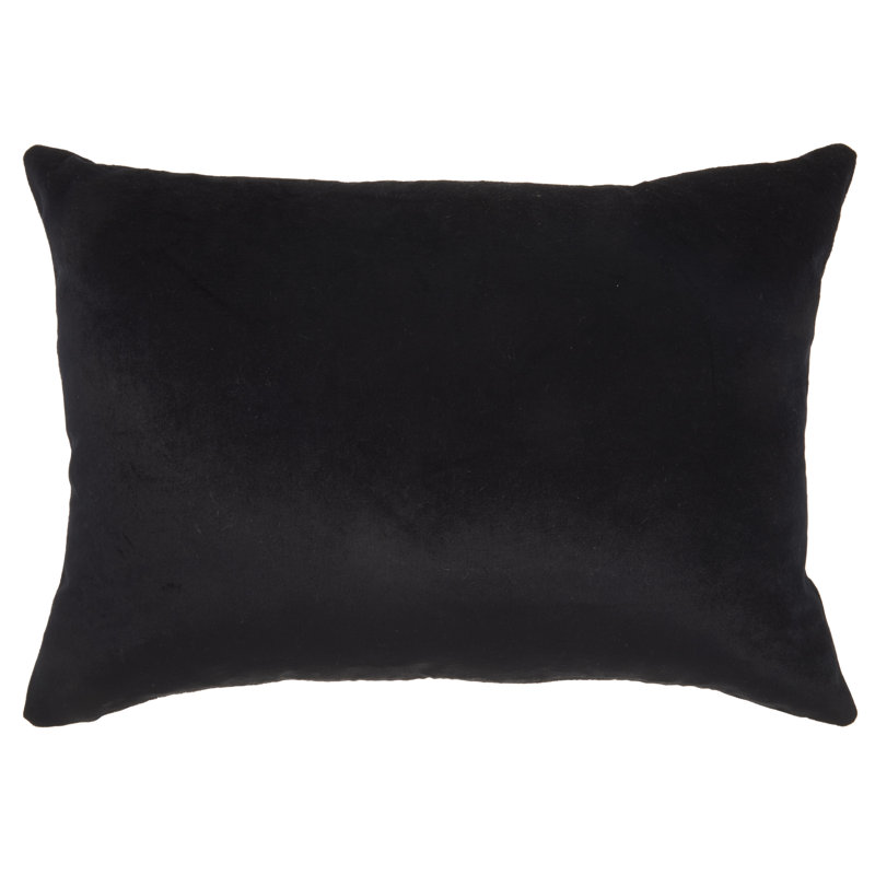 Leopard Rectangular Cotton Pillow Cover & Insert, Black