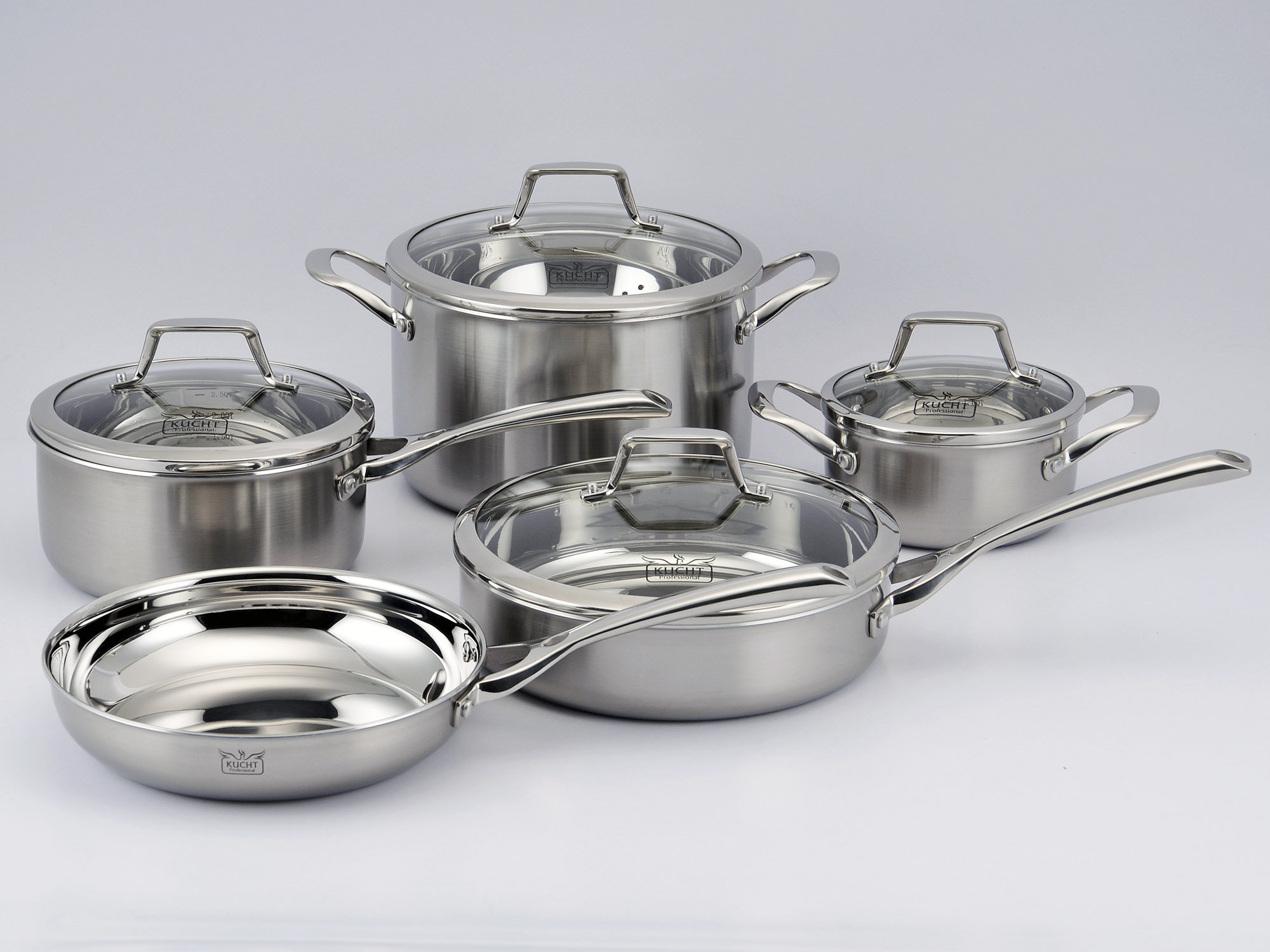 Kucht Professional 10 Piece Stainless Steel Cookware Set (K16020)