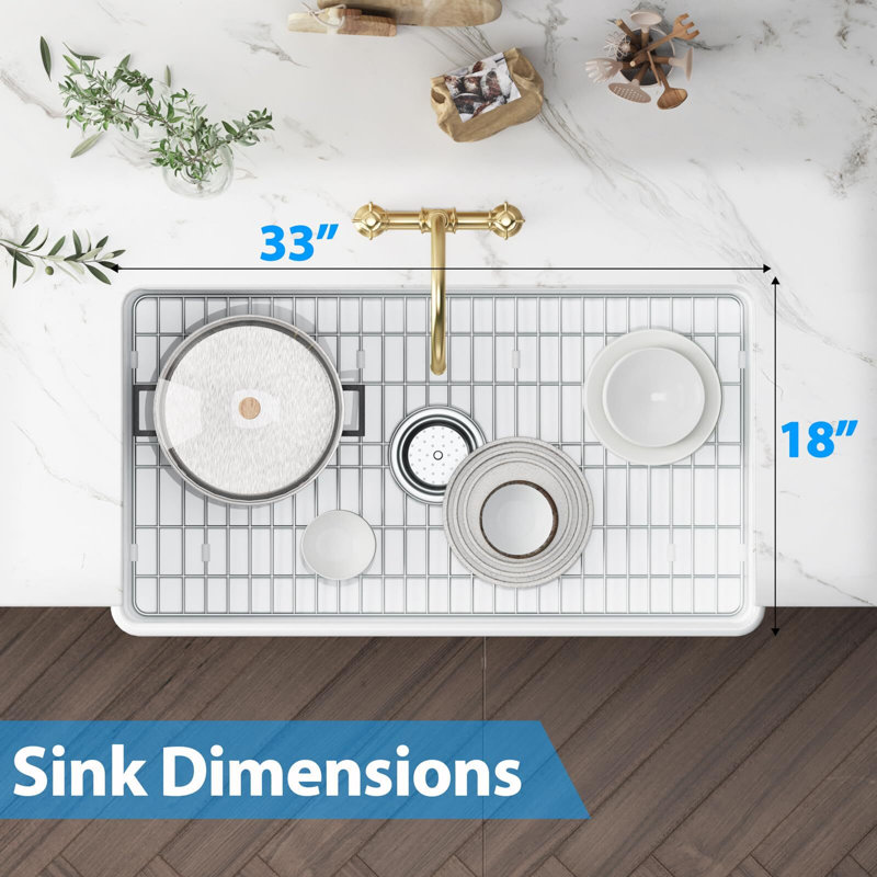 Farmhouse Sink 33-Inch White Farmhouse Sink Farm Sink Farmhouse Kitchen Sink
