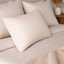Coussin lombaire Hez, tissu texturé ivoire moelleux, rectangulaire 16 x 24