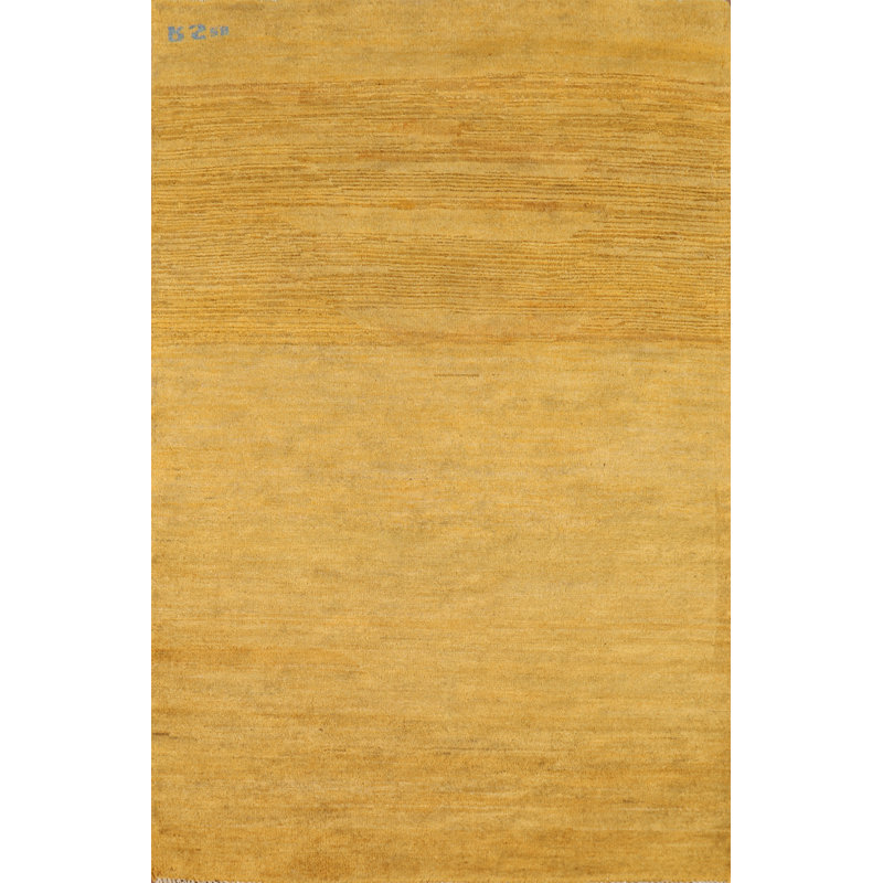 Tapis jaune moderne Gabbeh 3 x 5