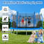 Trampoline de 14 pi avec échelle et filet d'enclos pour enfants et adultes, trampoline d'extérieur robuste de 14 pi pour la cour-125382585