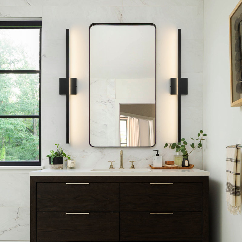 Sheree 31.5" Dimmable LED Bath Bar, Matte Black