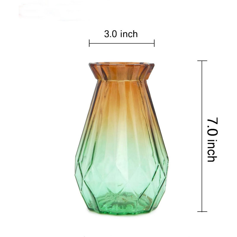 Glass Table Vase, Brown/Green