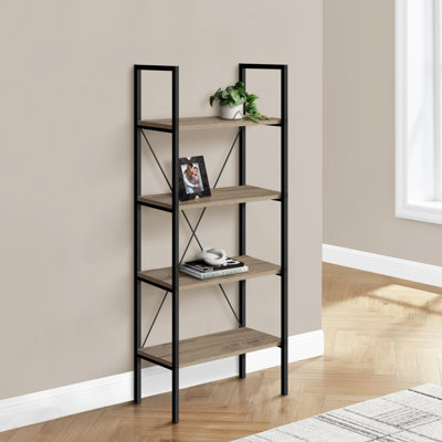 Bibliothèque, bibliothèque, 4 niveaux, H 48 po, bureau, chambre à coucher, contemporain, moderne