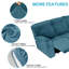Housse pour canapé modulaire en velours extensible 7 pièces - Housse pour canapé en L inclinable - Lavable-411267631