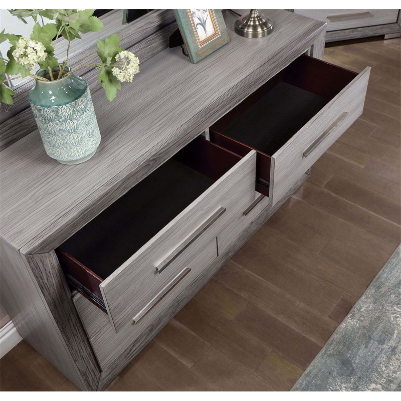 Élégante table de chevet en bois massif avec 3 tiroirs, ports USB et pieds de support en métal pour les chambres modernes