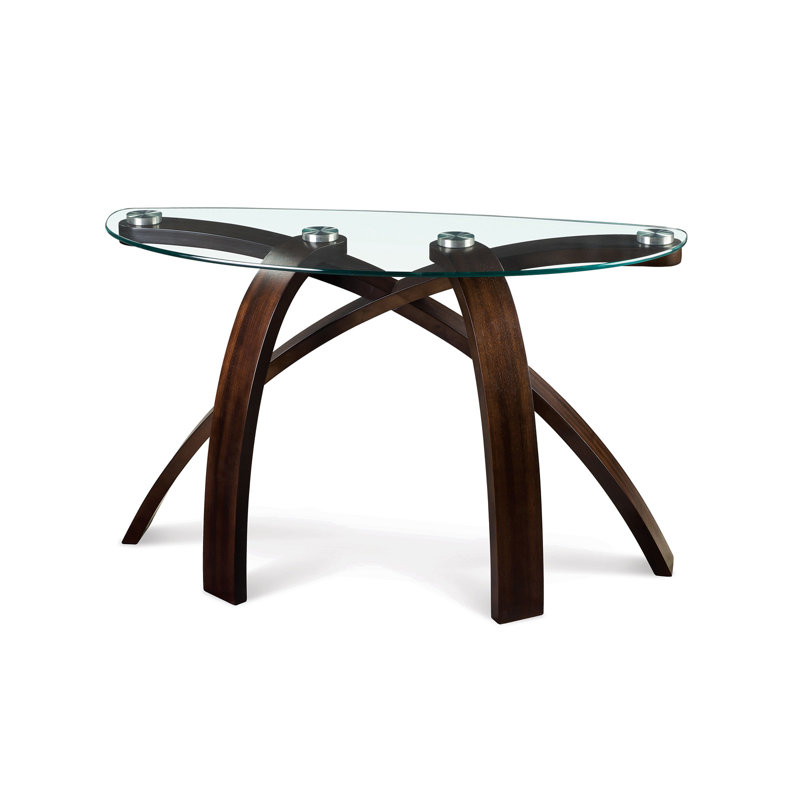 Comeaux 46'' Glass Top Console Table