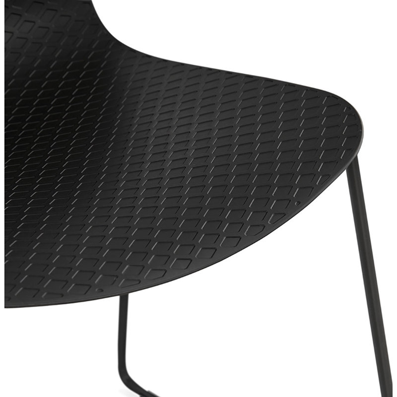 Elsberry 48cm H Metal Side Chair, Black, Black