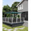 Pergola en aluminium 10 x 13 pi avec auvent rétractable-125963820-125963822